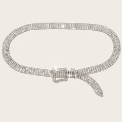 Оптовая продажа, западные новые модные изысканные женские металлические ремни со стразами и пряжкой-бабочкой