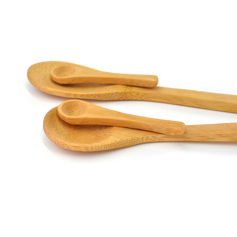 Mini bamboo spoon condiments spoons for kitchen salt spoon
