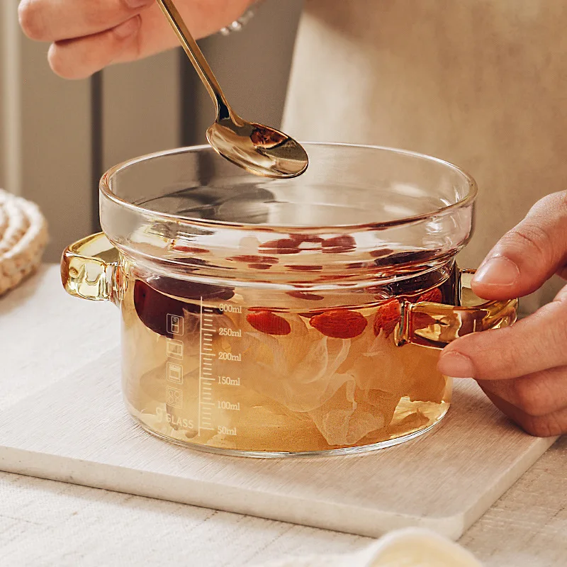 150ml 300ml 450ml High temperature resistant special bowl baby food utensils kitchenware pot Glass bowl glass cooking pot