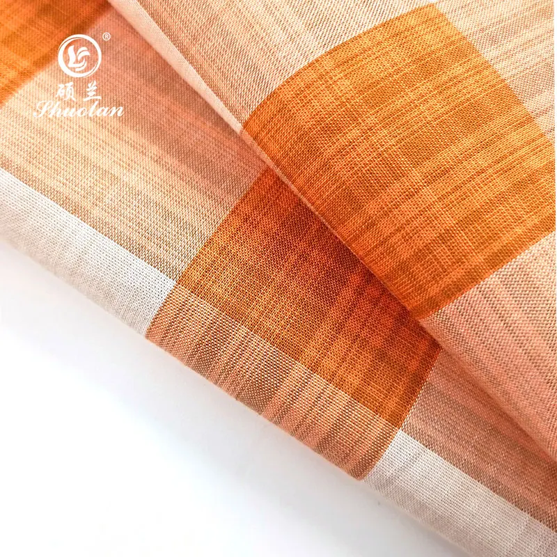 For Garment Mens Shirt Textile 100 Linen Cotton Viscose Rayon Woven Fabric Factory Shrink-resistant Yarn Uniform Fabric 120gsm
