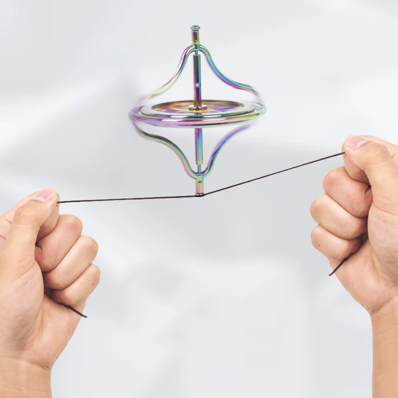 Wholesale Adults Anti Anxiety Spinning Top Colorful Desktop Fidget Spinner Metal Gyroscope Decompression Toys Unisex