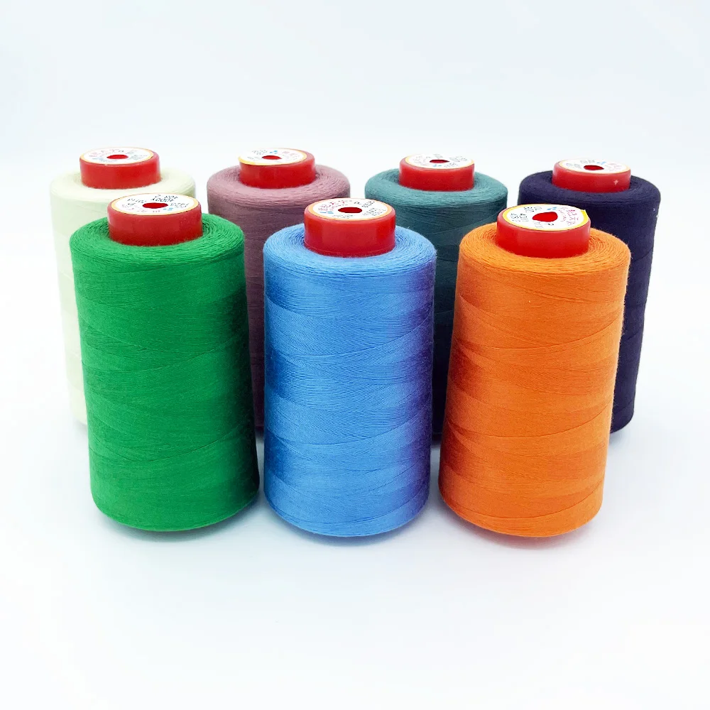 Dyed Colors 100% Polyester Spun Thread For Garments 40S/2 5000Y/Cone