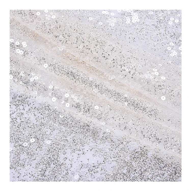 Exquisite all over white flower craft material 2022 new arrival design ball gown luxury beaded lace fabric for clothing