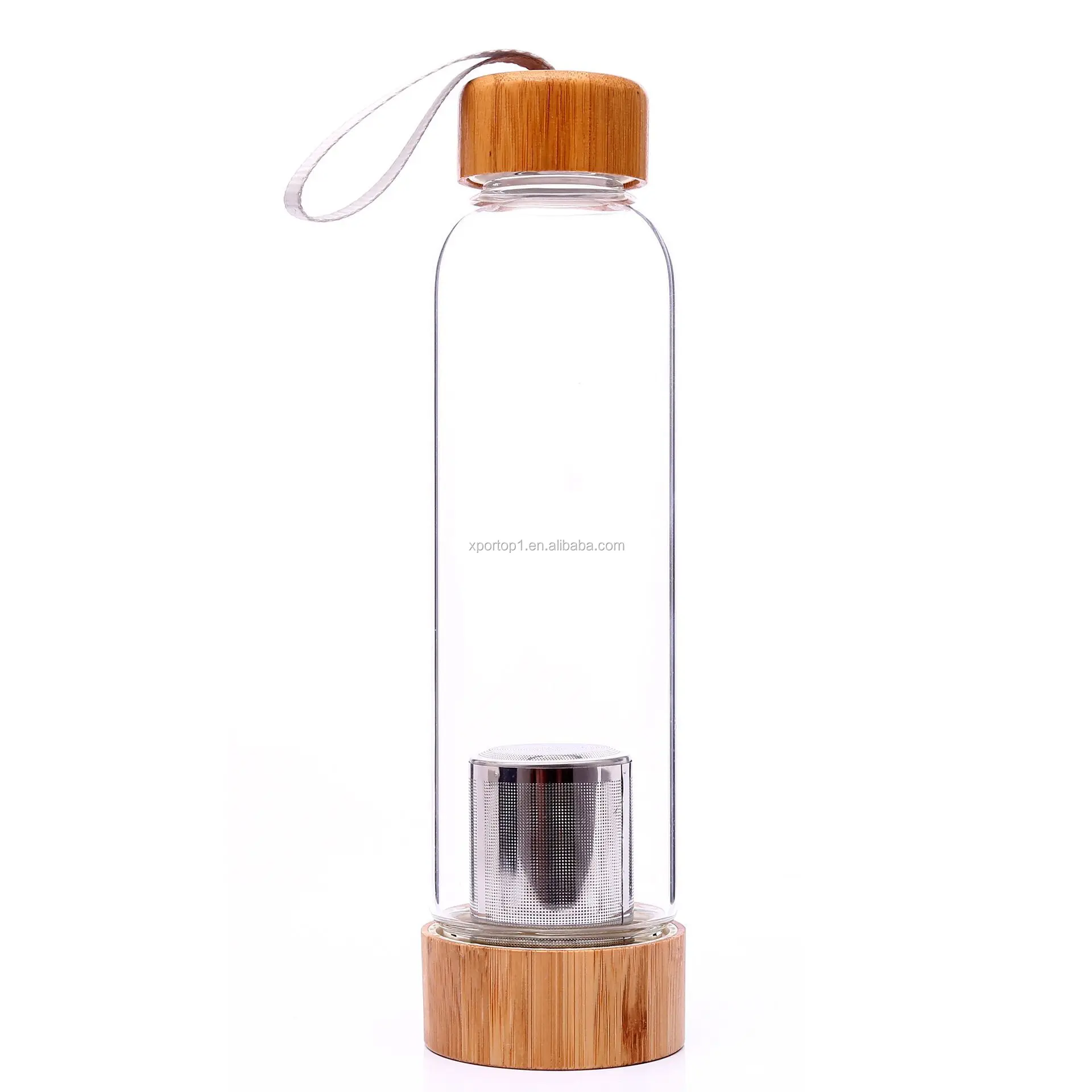 
New arrival gym water bottle customized design clear water bottle with tea infuser for scented tea 