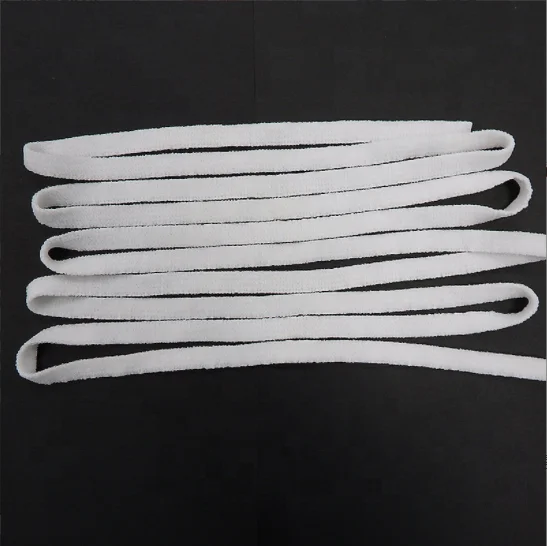 Large Factory direct wholesales coloured Polyester elastic earloop 3.5mm width flat soft comfort to wear free sample