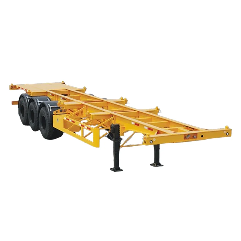 Vehicle 2 3 4 Axles 20Ft 40Ft Skeleton Skeletal Shipping Container Chassis Semi Truck Trailer For Sale