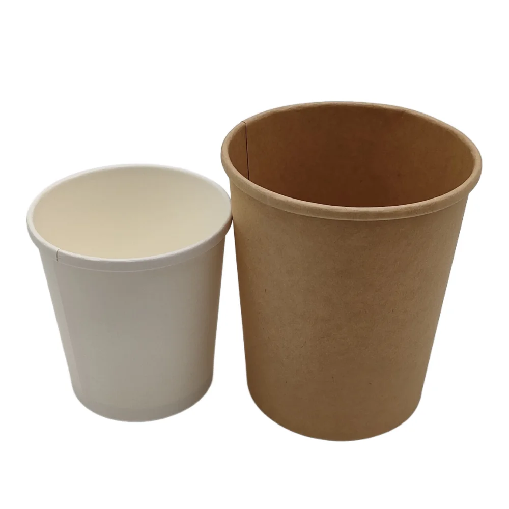 Factory Price Customized 32 OZ Eco-Friendly Kraft Paper Bowl Soup Cups With Plastic Lid Boxes Custom Logo for Noodles