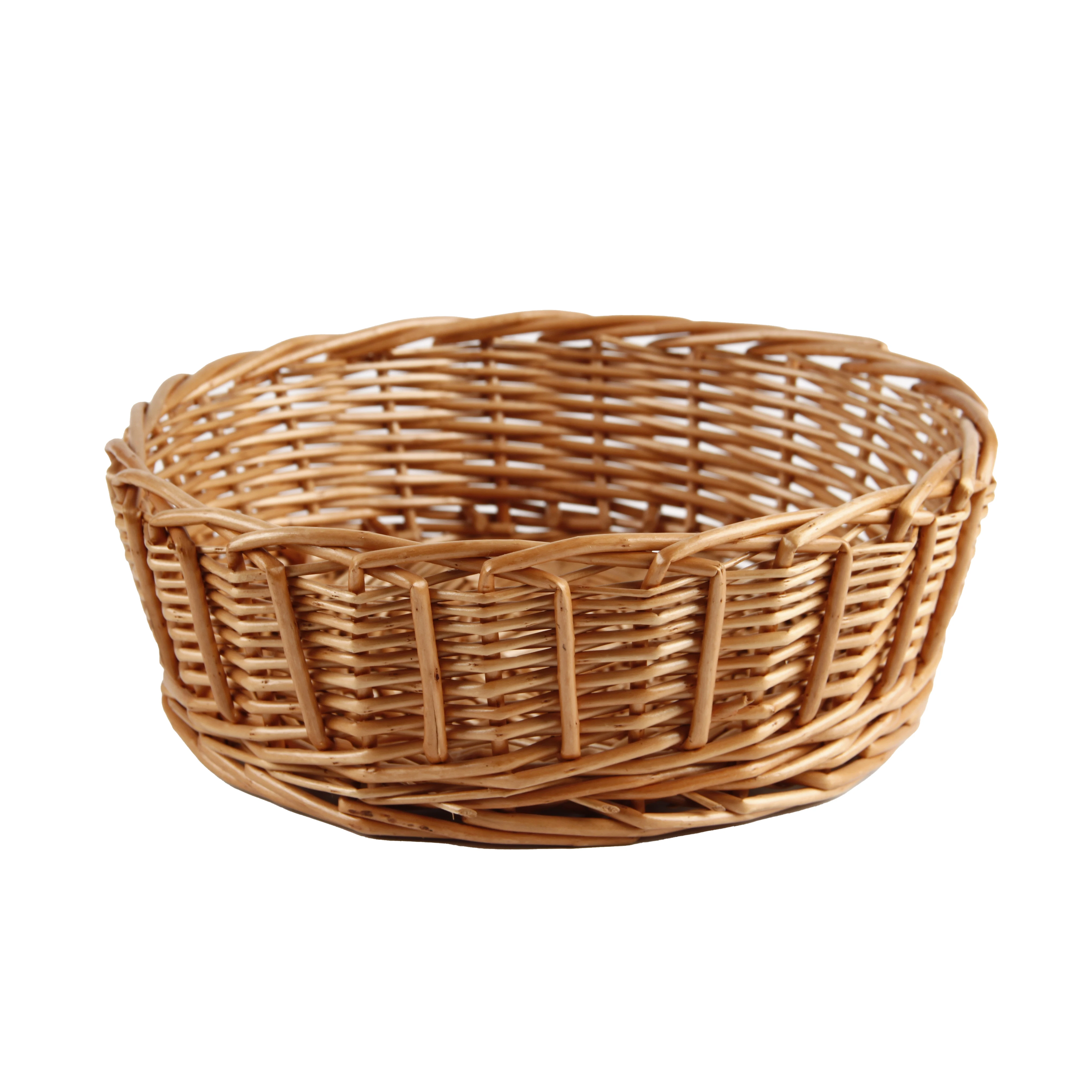 Wholesale straw wicker rattan willow fruit bread woven storage basket