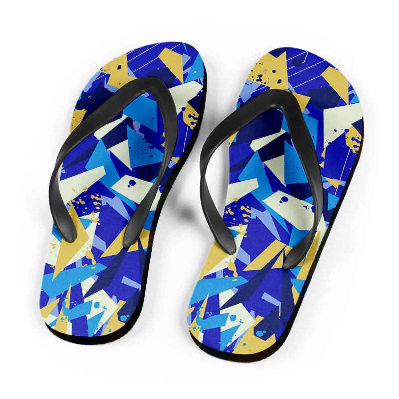 Wholesale women summer custom soft and comfortable rubber high heel flip flops checkered NO MOQ