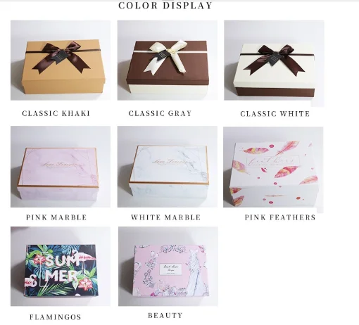 High-quality Custom Printed Logo Colorful Paperboard Packaging Gift Box Set Bag For Clothes Candy Toy