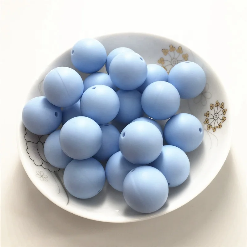 
BPA Free 19mm Round Silicone Beads Wholesale Round Baby Teething Silicone Beads For Teething Jewelry Wholesale 