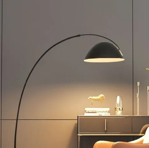 Nordic Design Arc Marble Base Led Gooseneck Standing Lamp Floor Light Hotel Living Room Bedroom Modern