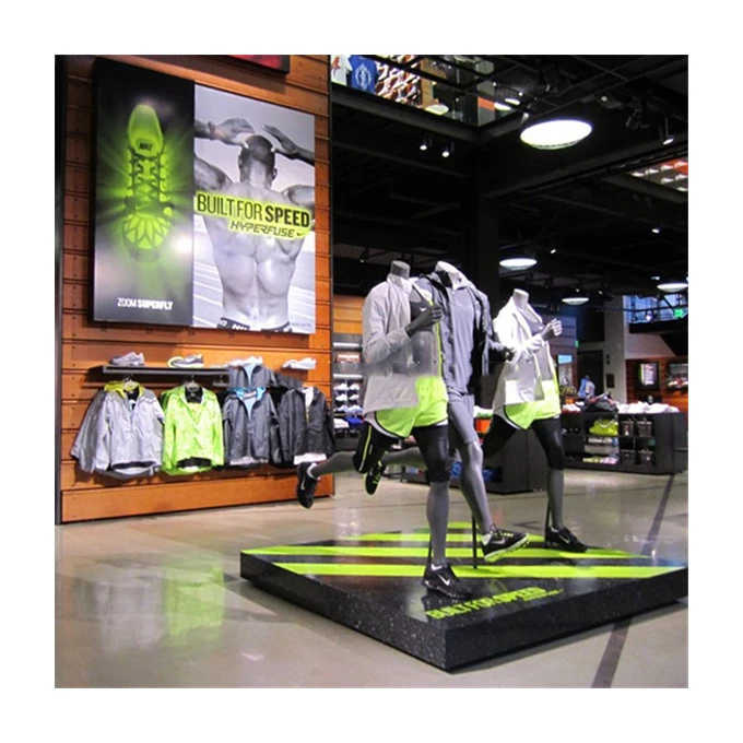 Promotion Super Quality Sport Lifestyle Retail Shop Fitting Design for Garment Display