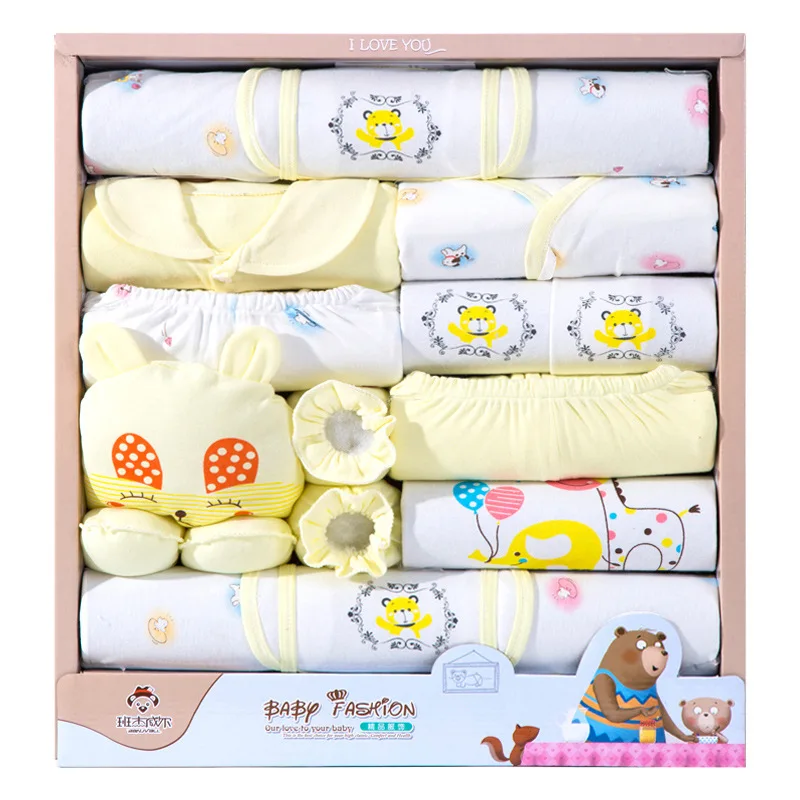 Wholesale  18pcs Baby Sleepwear Gift Package Newborn Clothes Baby Gift 100% Cotton Baby Shower Gift Set Box