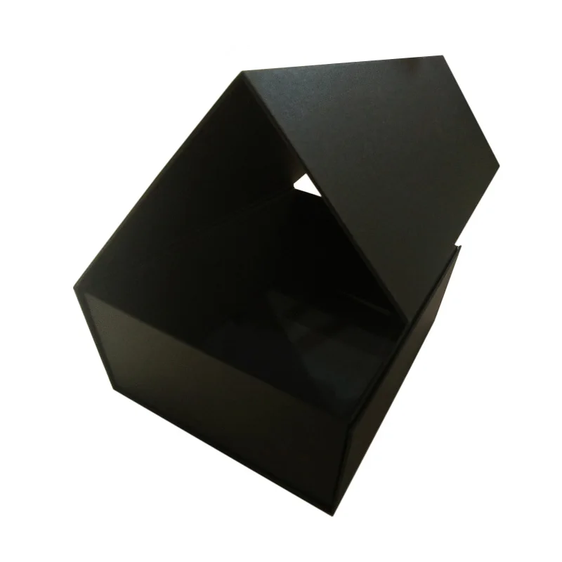 Eco friendly Logo designer Cardboard Packaging Magnetic Closure custom Black shoe Foldable magnetic Paper Gift Box with logo