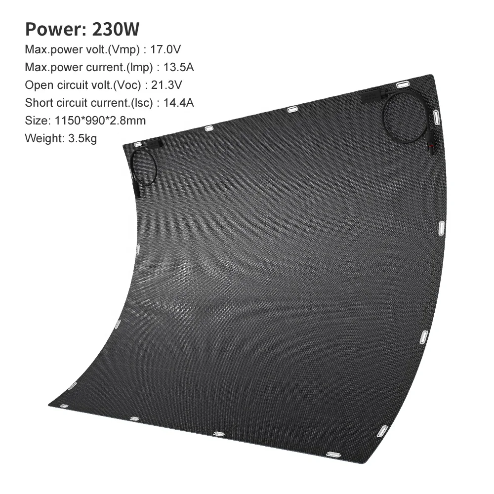 230 Watt 17 Volt HPBC Back Contact Solar Cells 25.8% High Efficiency Balcony Solar Panel No Busbar  For Balcony Solar System