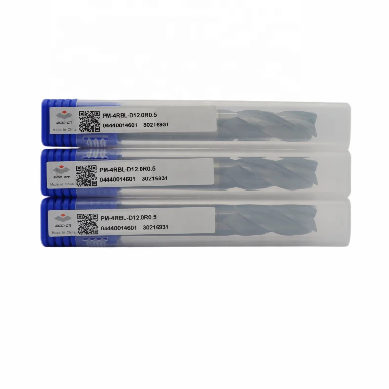 ZCC Карбид CNC Концевая фреза PM-4RBL-D12.0R0.5 PM-4RBL-D12.0R1.0 качество продукции