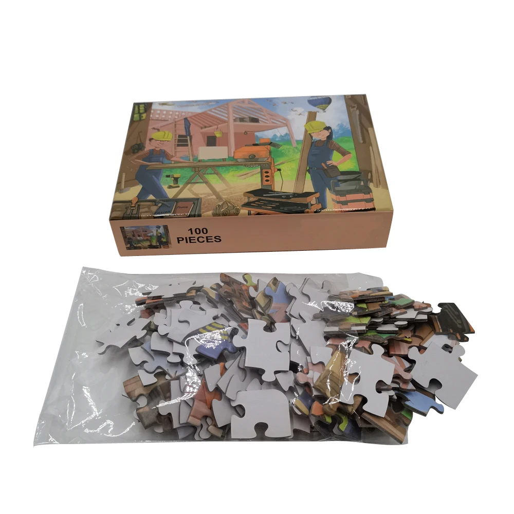 Free Sample Indoor Table Paper Game Design Puzzle Game Colorful Printing Jigsaw Puzzle