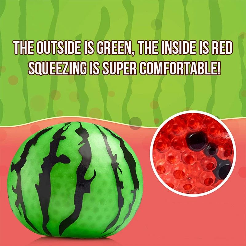 Rich Toys OEM Mainan Soft Watermelon Big Size Kids Adult Stretchy Squeeze Toys