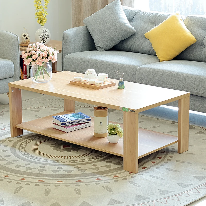 Дешевый современный дизайн деревянный простой чайный столик прямоугольный журнальный столик для офисного использования