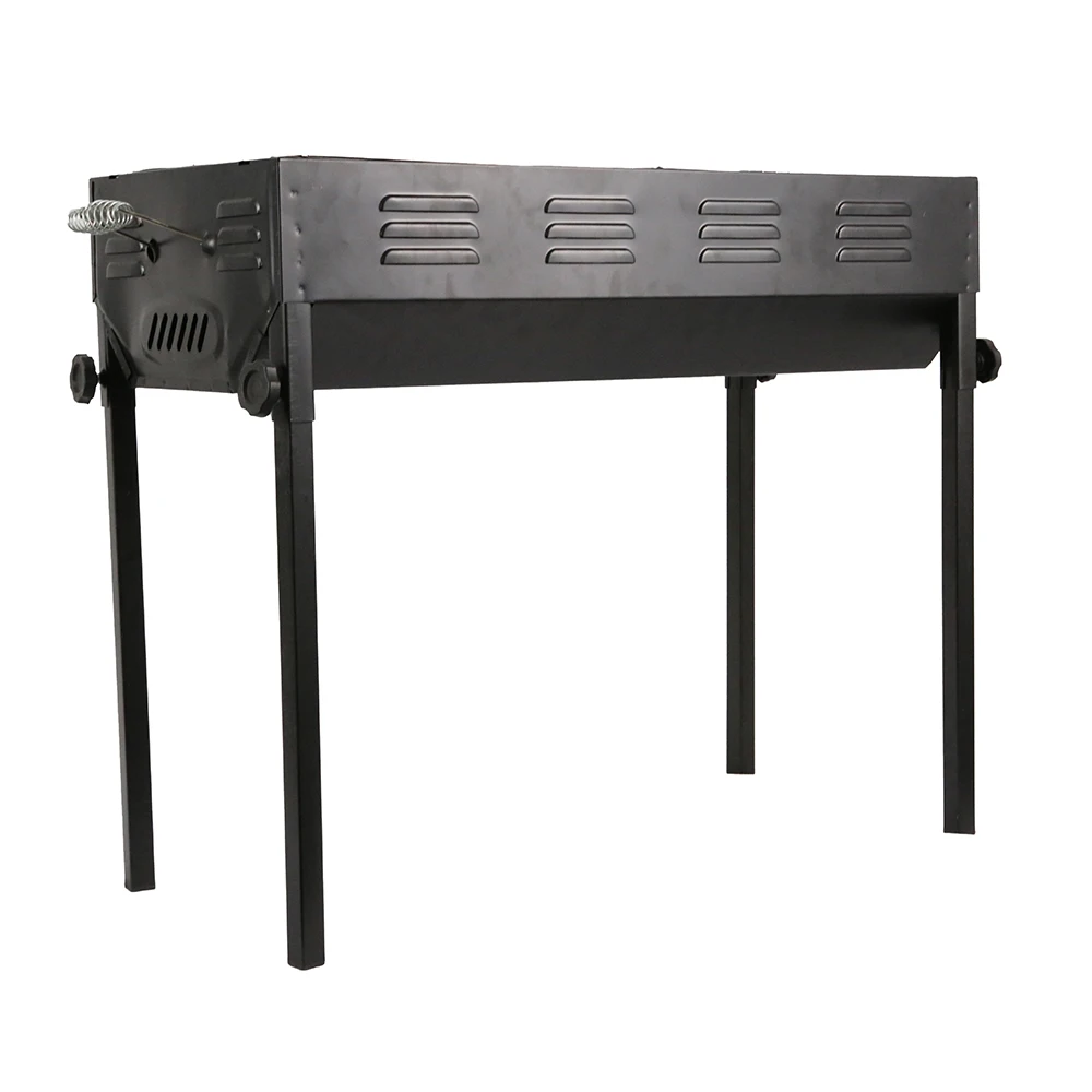 Factory Low Price outdoor Camping Detachable adjustable height square bbq grill