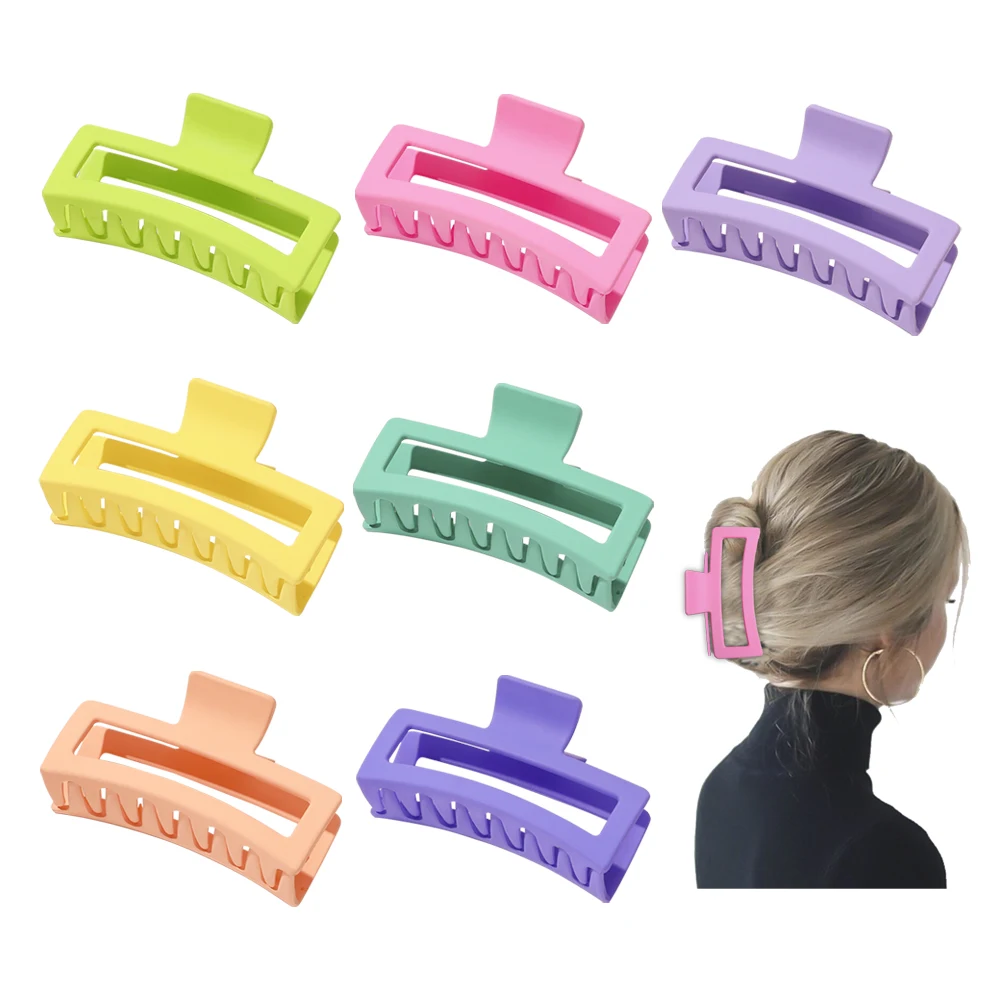 Korean Colorful extra large hair clips Hair Accessories Women Hair claw clips for girls accessories