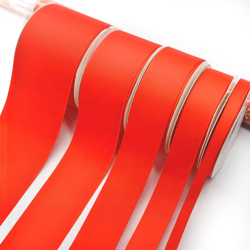 Gordon Ribbons Custom Satin Ribbon 1.5 inch  38mm Plain Wholesale Crafts Fabric Solid Grosgrain Ribbon for Bows Gifts Wrapping