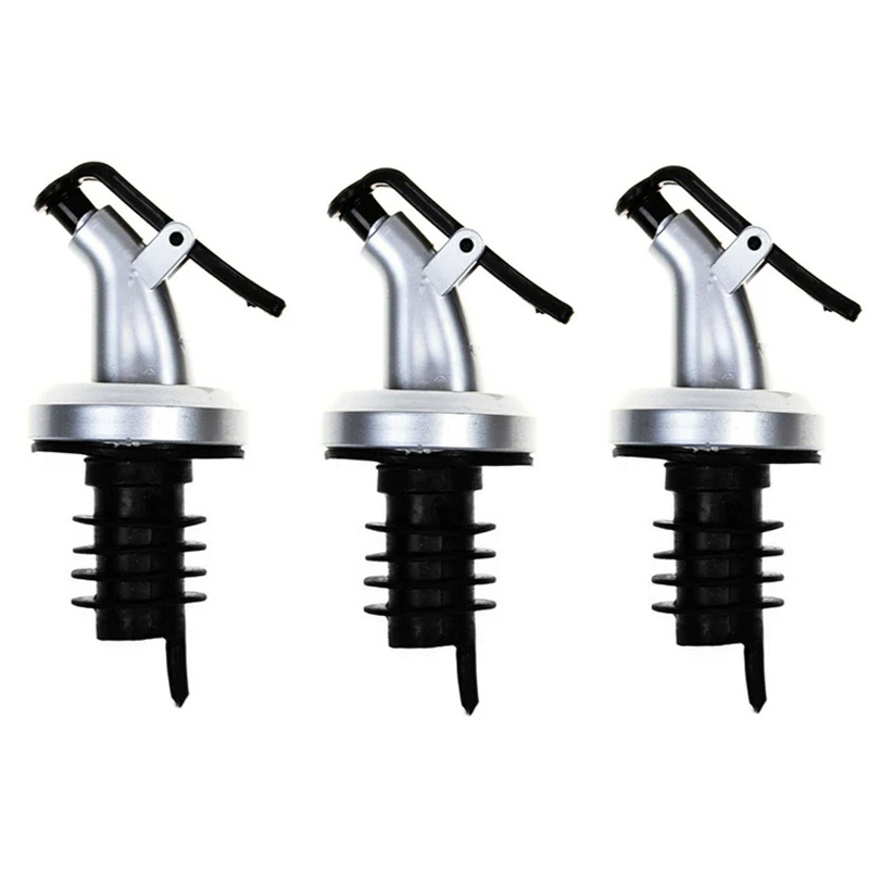 Oil Bottle Stopper Lock Plug Seal Leak-proof Food Grade Rubber Nozzle Sprayer Liquor Dispenser Wine Pourer Kitchen Tool