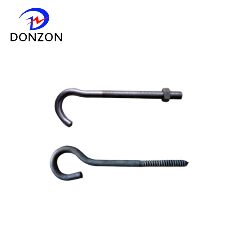 Electric fasteners Galvanized stainless steel pig tail bolt ball eye hook