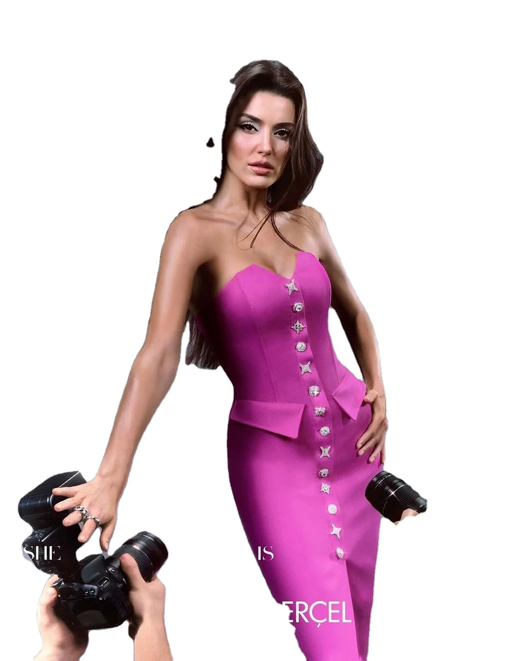 Fashion New Designer Beading Fashion Cocktail Birthday Celebrity Evening Party Runway Dress