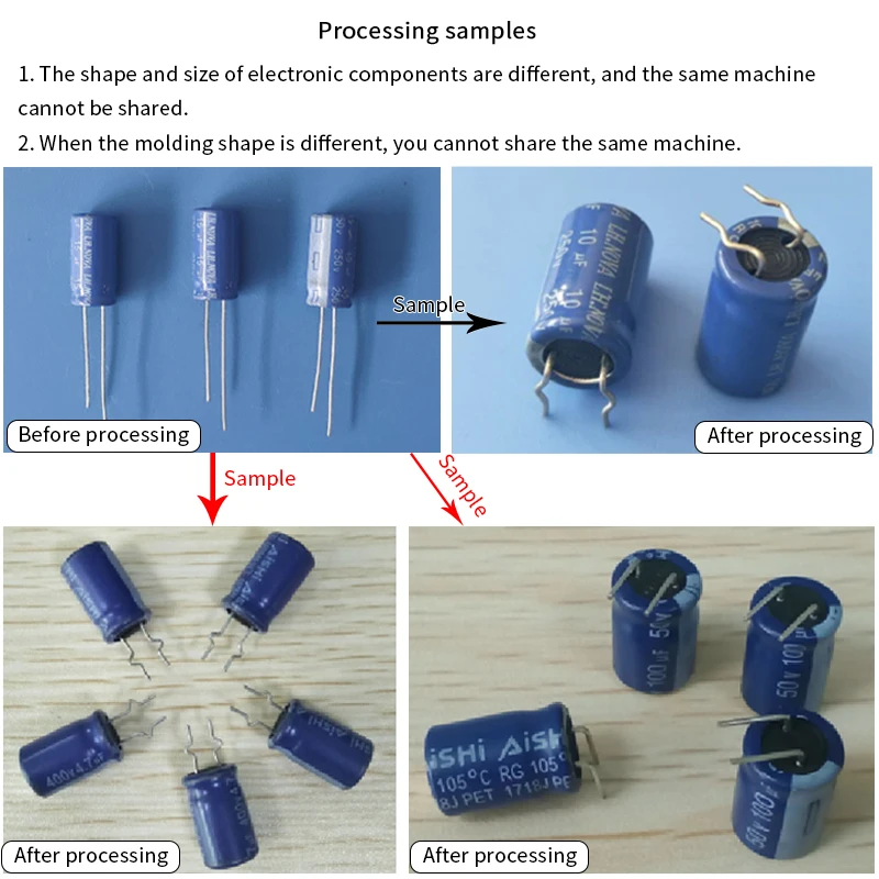Triode LED Radial Electronic Components Transistor Lead Forming Machine