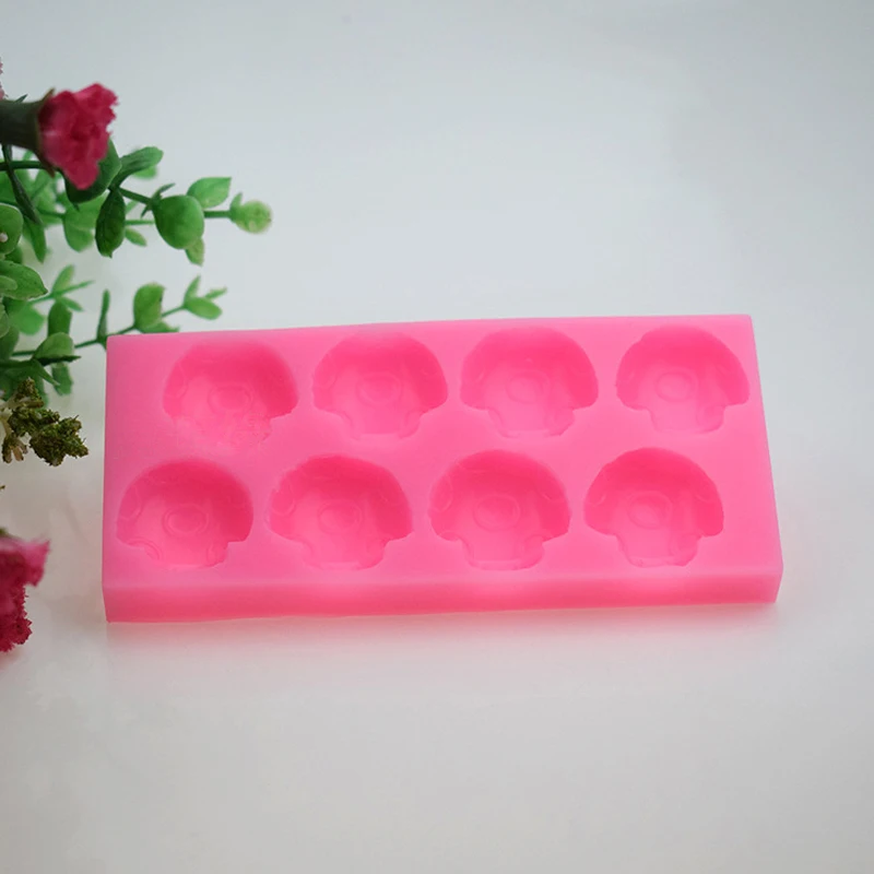 8 Cavities Mushroom Shaped Silicone Fondant Mold Cake Chocolate DIY Baking Candy Mold