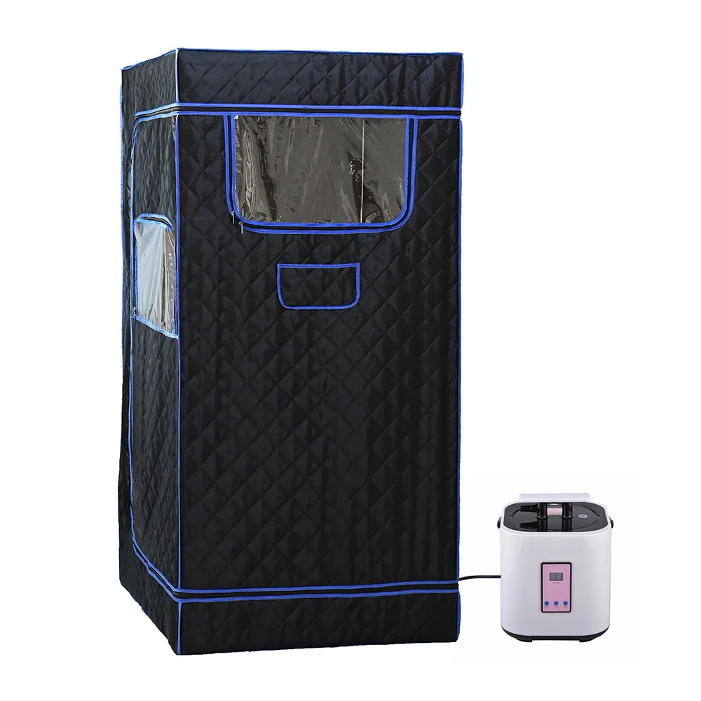 DINGDA New Fullsize Indoor Steam Sauna Spa Tent with 3L 1000 Watt Steam Generator Home Therapeutic Sauna for Detox Relaxation