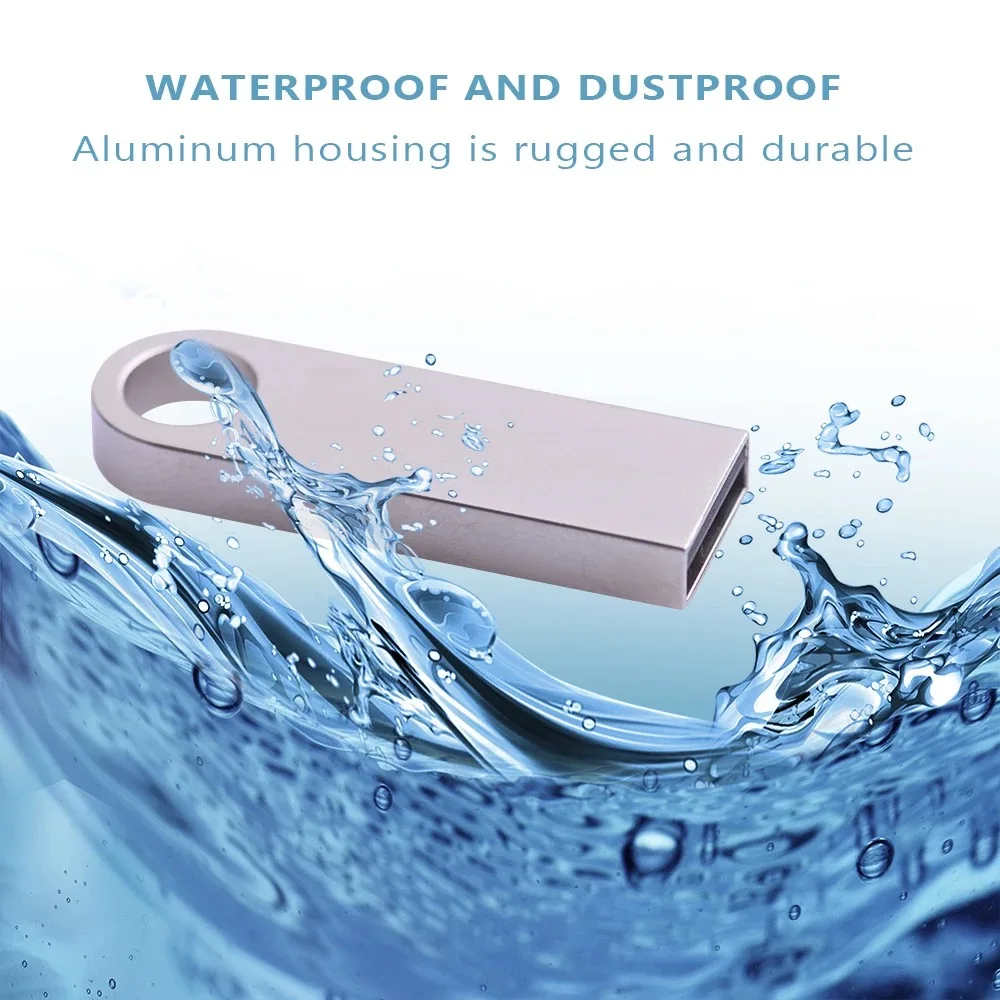 Metal Waterproof 3.0 USB 128GB 64GB Flash Drive Custom Logo 2.0 8GB 16GB 4GB Zip Drive for Promotional Gifts USB 32GB Pendrive