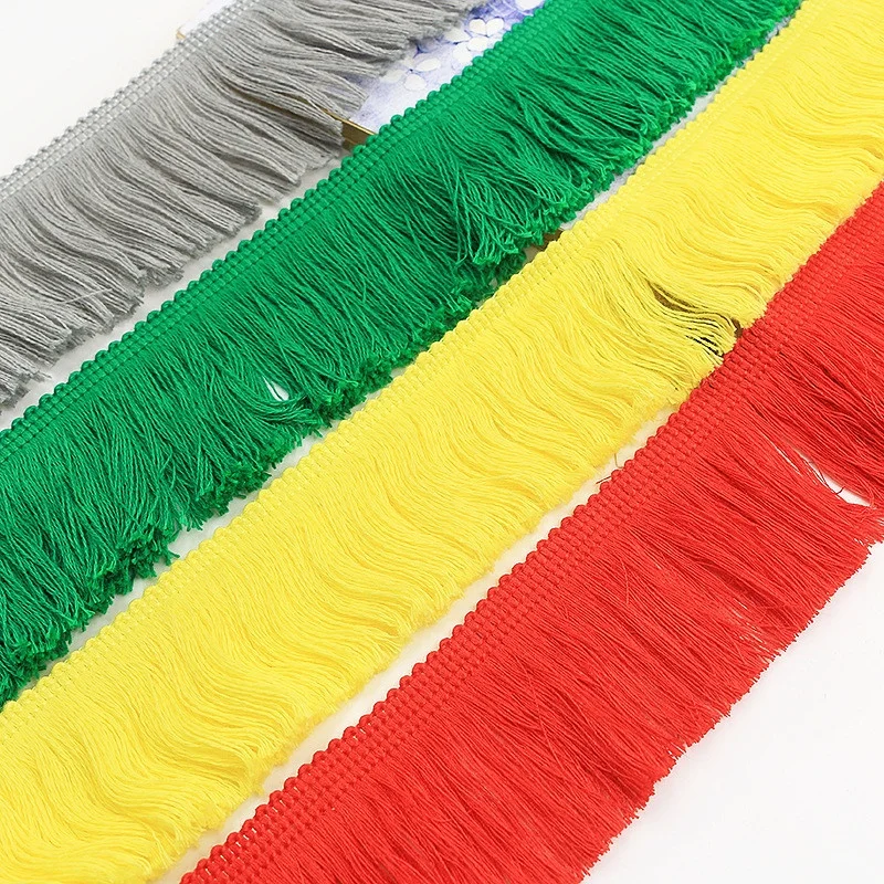 Cheap 14 colores in stock 5cm cotton fringe trimming Decorative ribbon fringe tassel for blouses
