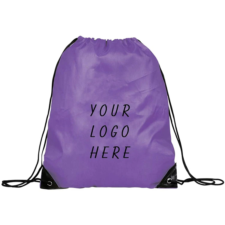 2021 custom logo Promotional waterproof sport shoe polyester drawstring bags