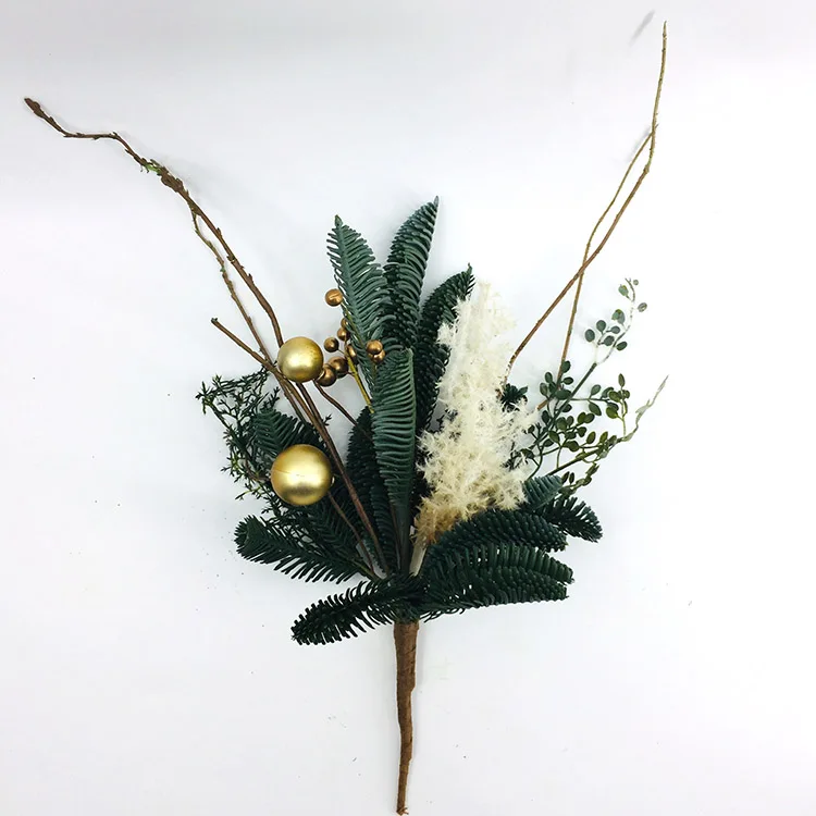 Wholesale China Plastic Leave Artificial Plant Pine Branch Christmas ornament