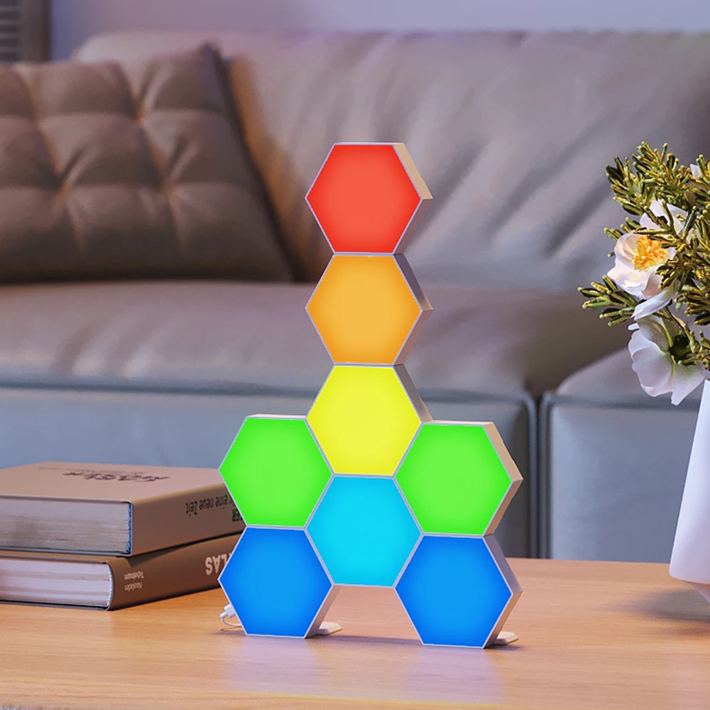 Умный Дом Новый DIY RGB шестиугольный модульный сотовый игровой шестигранный декор настенные светильники