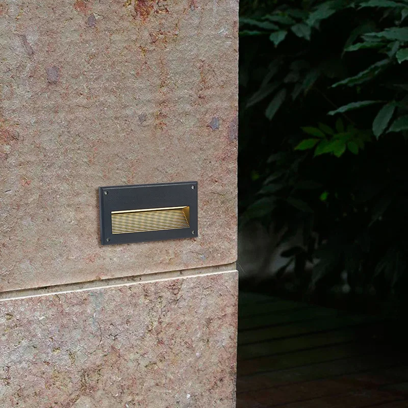 Outdoor Stair Light Modern Style Aluminum IP65 Led Recessed Light Step Ramp Lighting