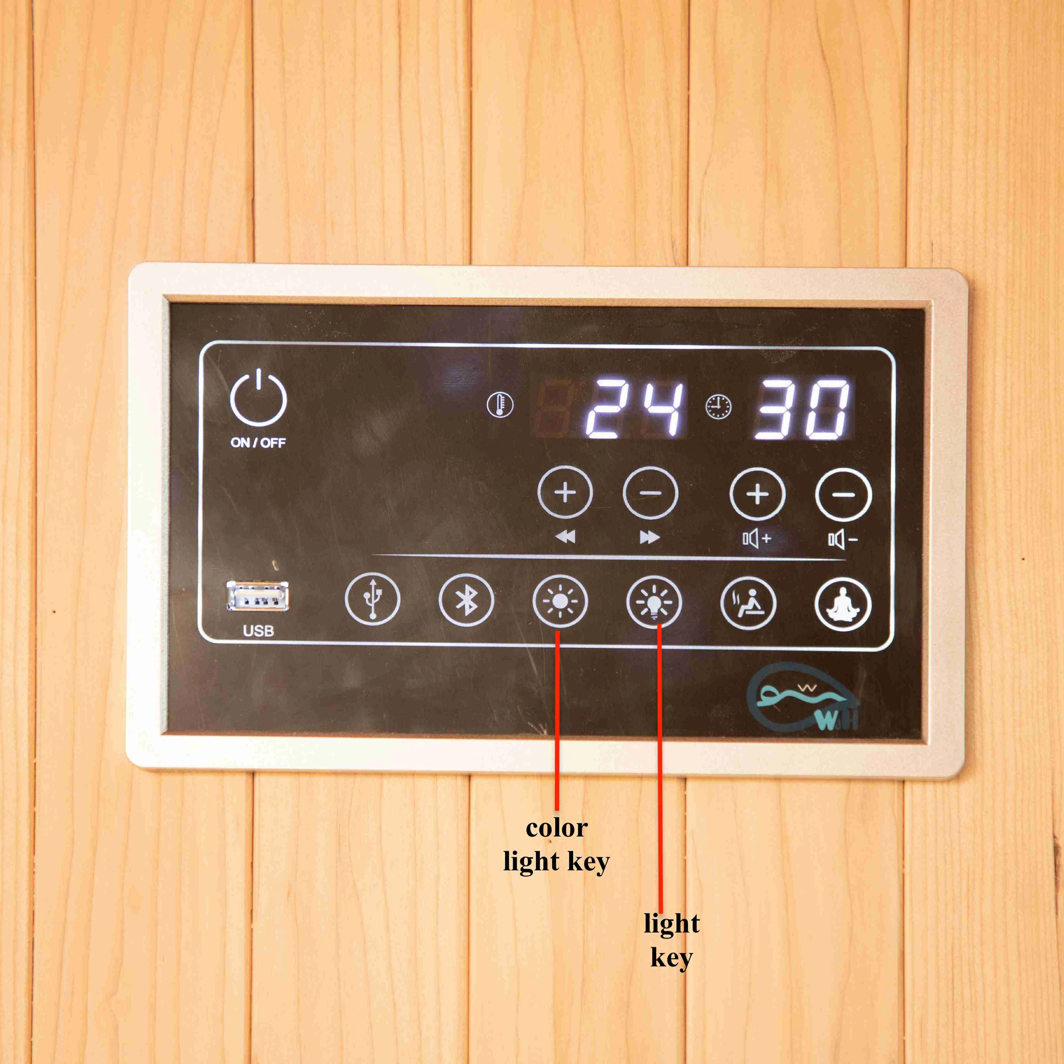 Low EMF  Infrared Carbon Heater Sauna with Full Spectrum Heater Intelligent Control Panel