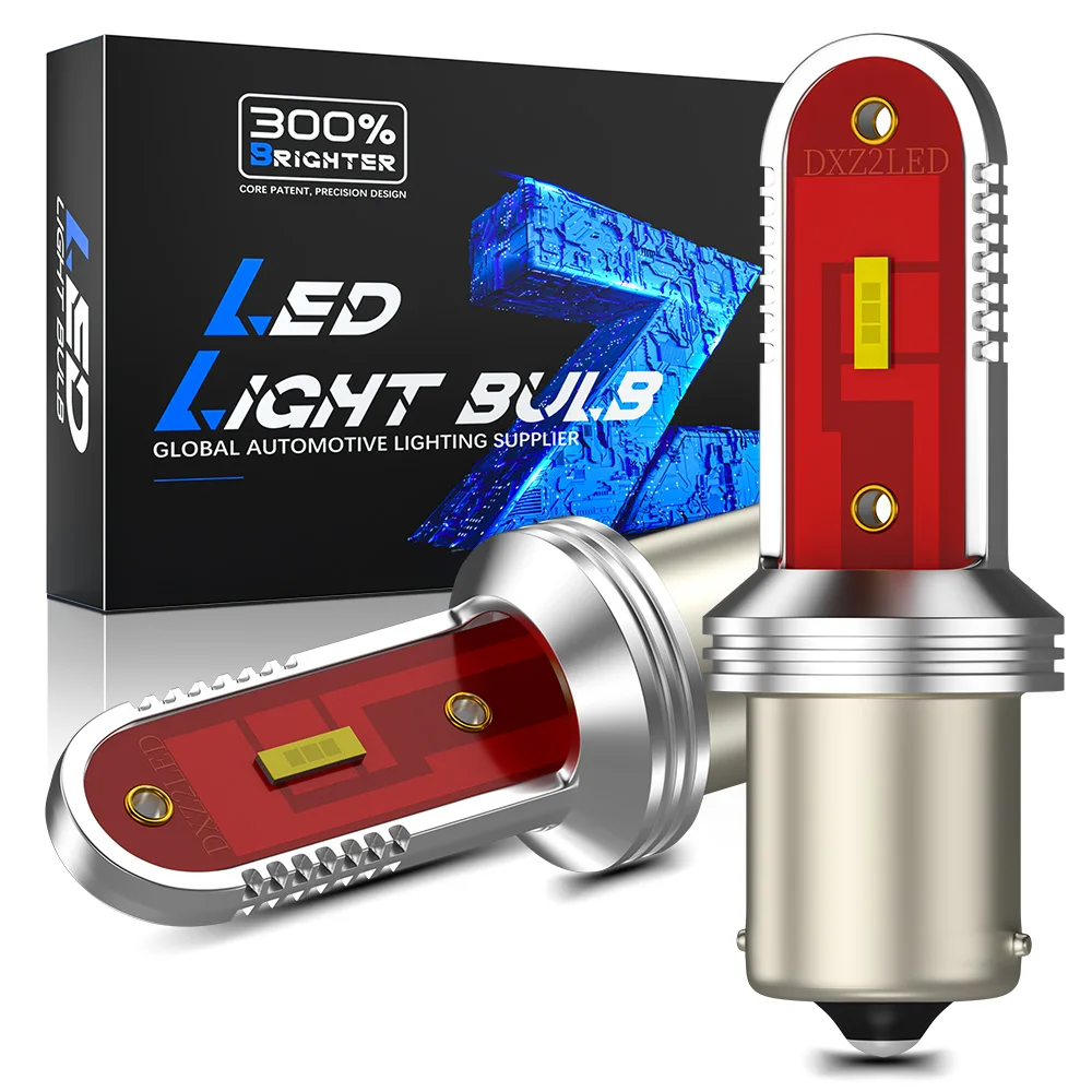 DXZ 2pcs 1156 P21W LED S25 BA15S 1157 T20 T25 LED Bulb Canbus CSP 1860 7440 3156 3157 Car Turn Signal Reverse Tail Light 12V