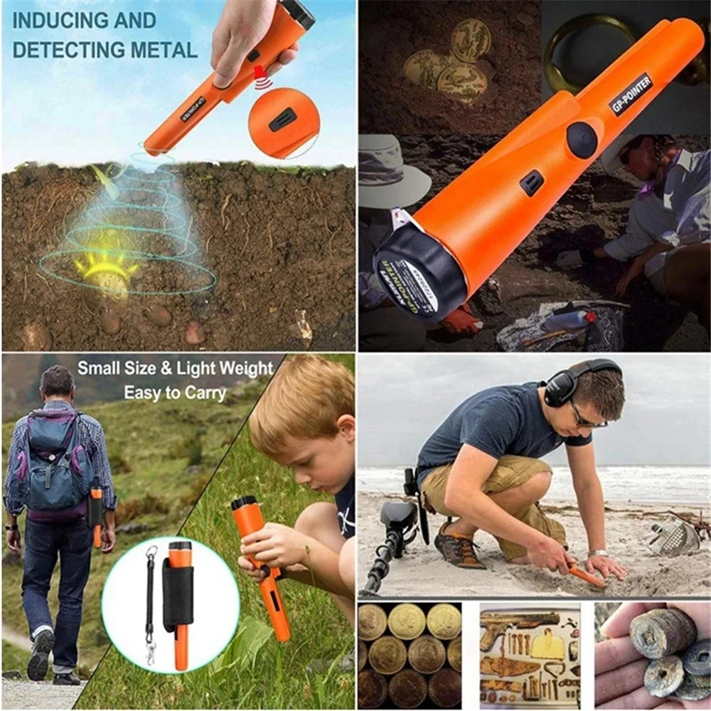 Portable Handheld Metal Detector Sensitive Pinpointer Finder Positioning Locating Rod for Coin Gold Silver Copper Iron