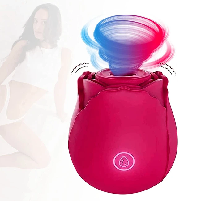 
2021 Adorime Vibrating Red Pink Blue Black Yellow Rose Toy Clitoral Sucking Vibrator With Tongue Set Sex Toys For Woman 