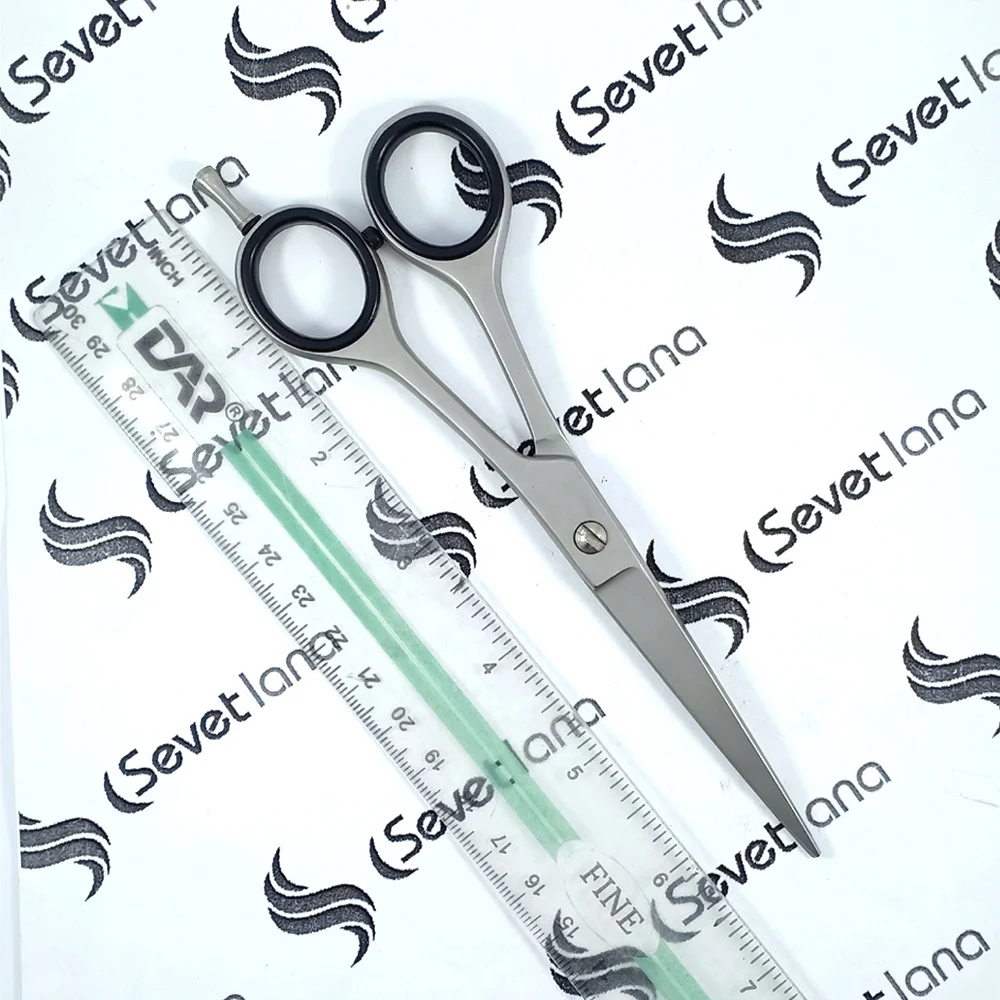 Professional Super Sharp stainless steel 5-7 inch professional hair cutting scissors barber hair shears with leather case