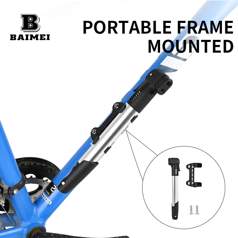 BM 120Psi Bike Aluminium Tire Pumps Cycle Pump Mini Air Bicycle Hand Pump Presta/Schrader Valve bicycle accessories