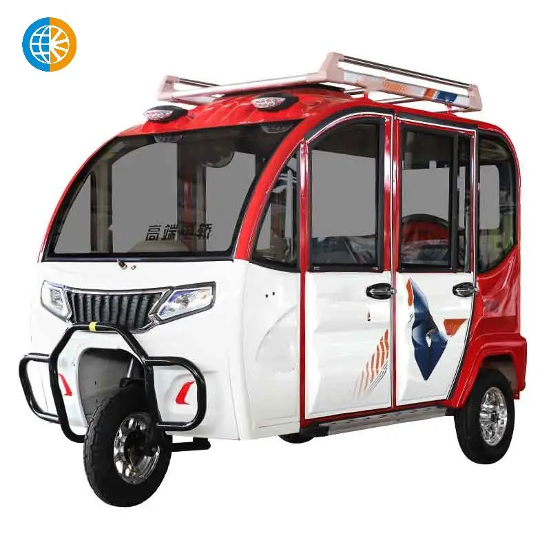 Для взрослых Электрический пассажирский трицикл с 3 колеса и крыши