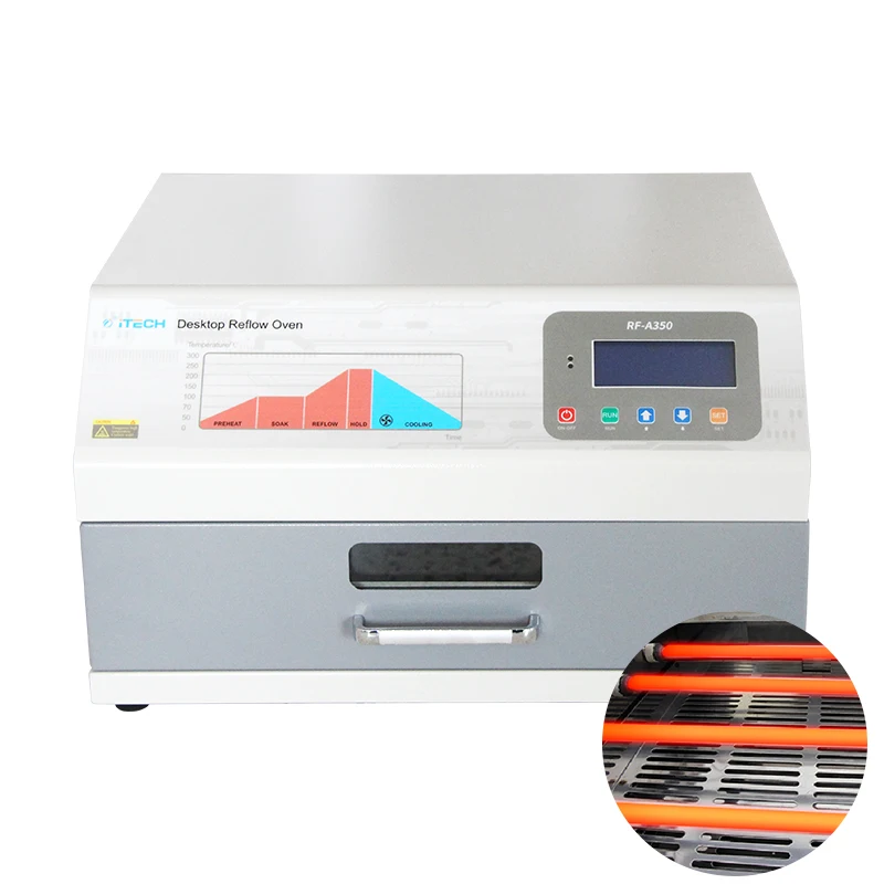 Hot selling drawer Smt Reflow Oven toaster oven reflow soldering industrial full hot air reflow oven for smt pcb production line
