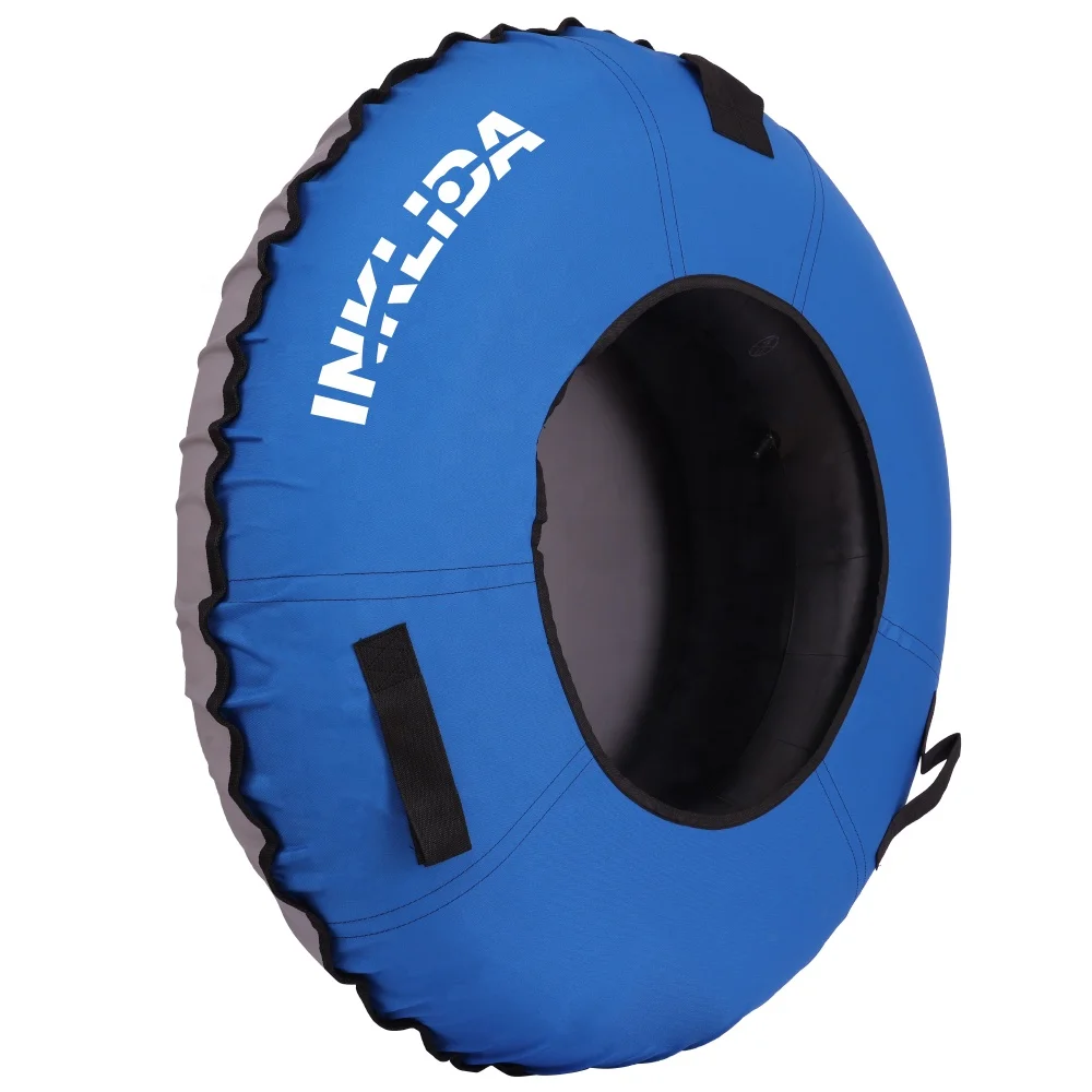 High Quality Adult Snow Tubes with cover 100cm 110cm 120cm for Winter Play with soft PVC bottom