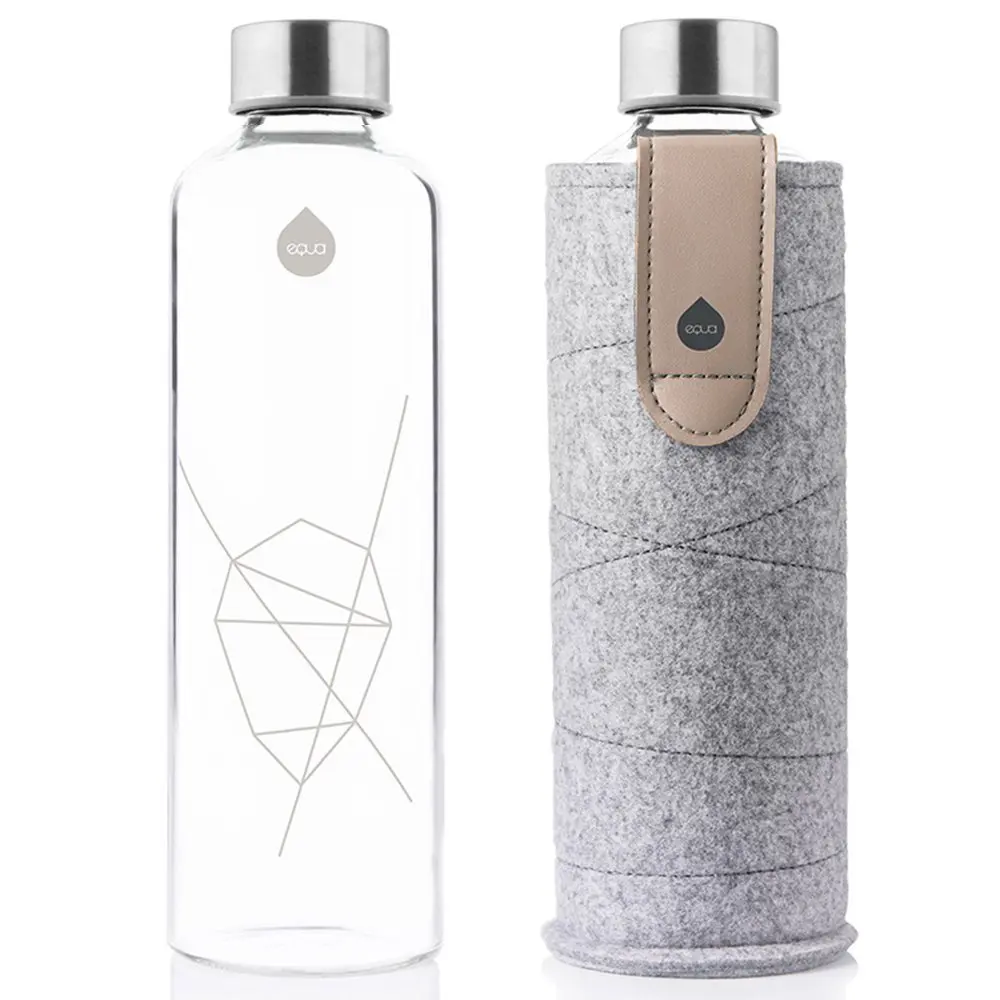 2022 High Quality Water Bottle Insulated Felt Cover Glass Bottle Drinking With Protective Sleeve