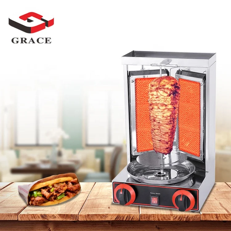  Вращающаяся газовая машина Grace для барбекю из нержавеющей стали производства кебаба/машина шаурмы